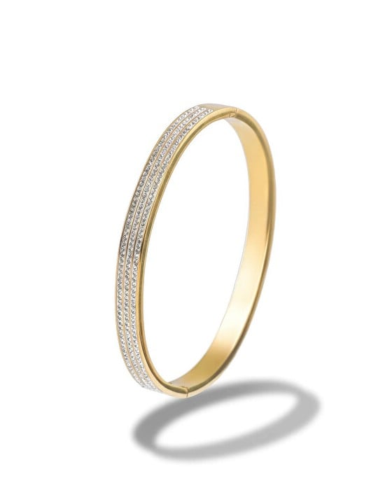 Marc Malone Bracciale Cecilia in acciaio massiccio placcato oro lucido MCB250398G donna