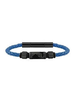 Police Bracciale da uomo in pelle blu PJ26466BLN02A uomo
