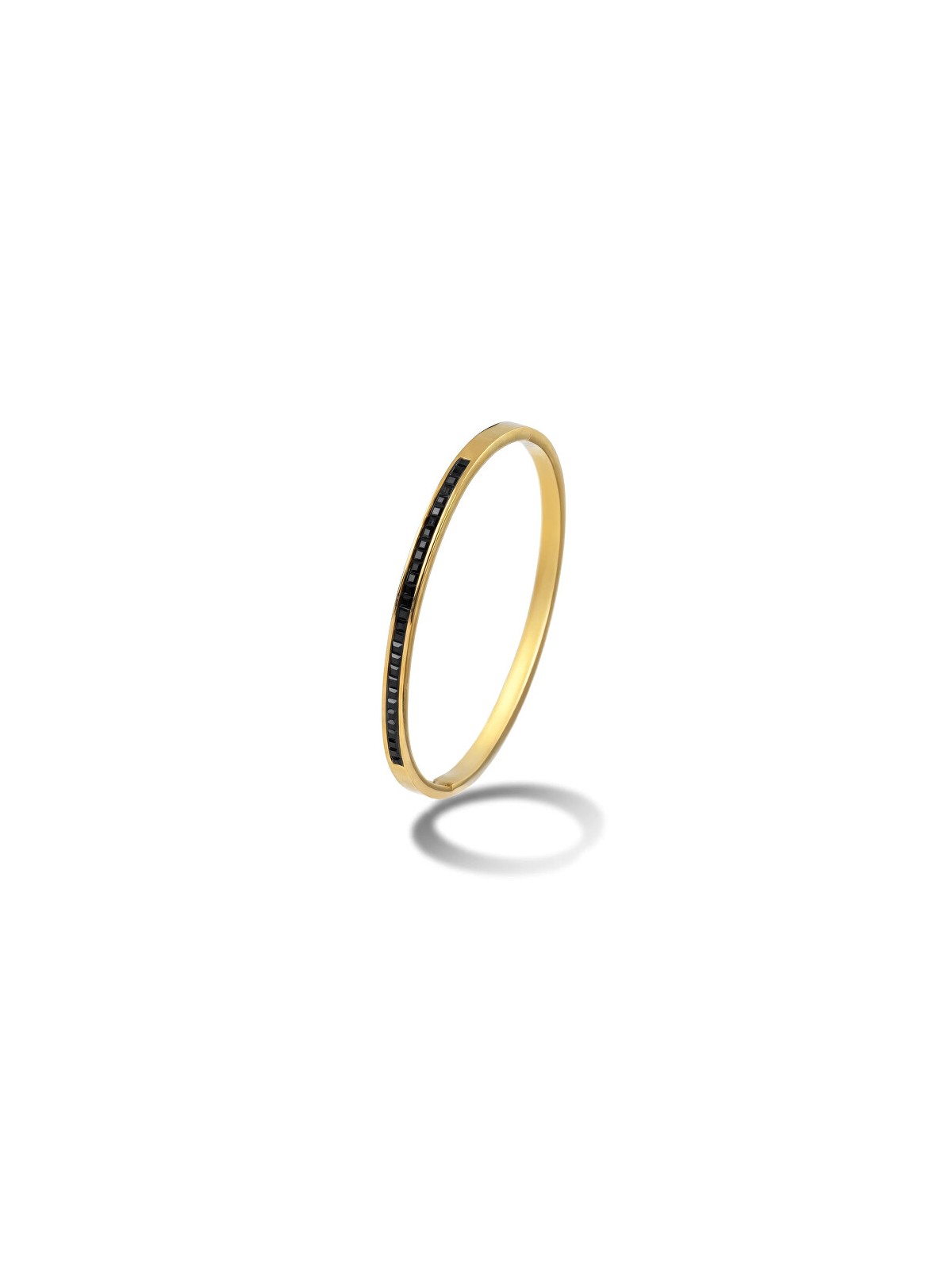 Emily Westwood Bracciale solido con cristalli neri Vera EWB250394G donna