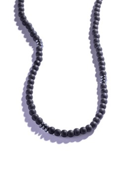 Marc Malone Collana da uomo con perline nere MCGN5078 uomo