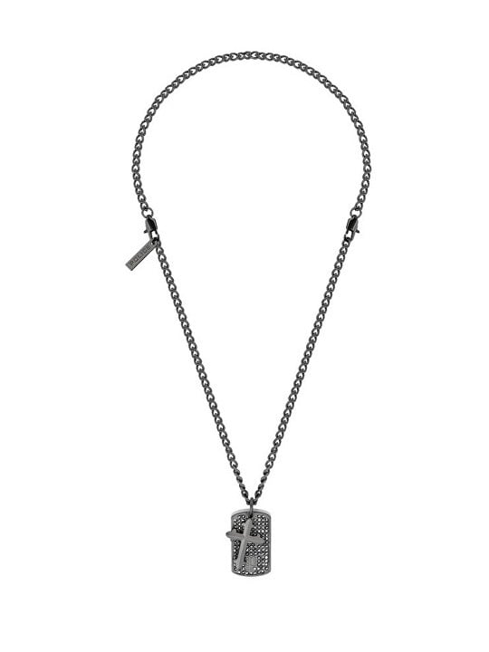 Police Elegante collana in acciaio con cristalli Vigor PEAGI2214501 uomo