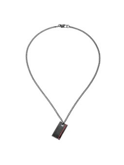 Guess Collana da uomo in acciaio con pendente in carbonio CMN80801 uomo