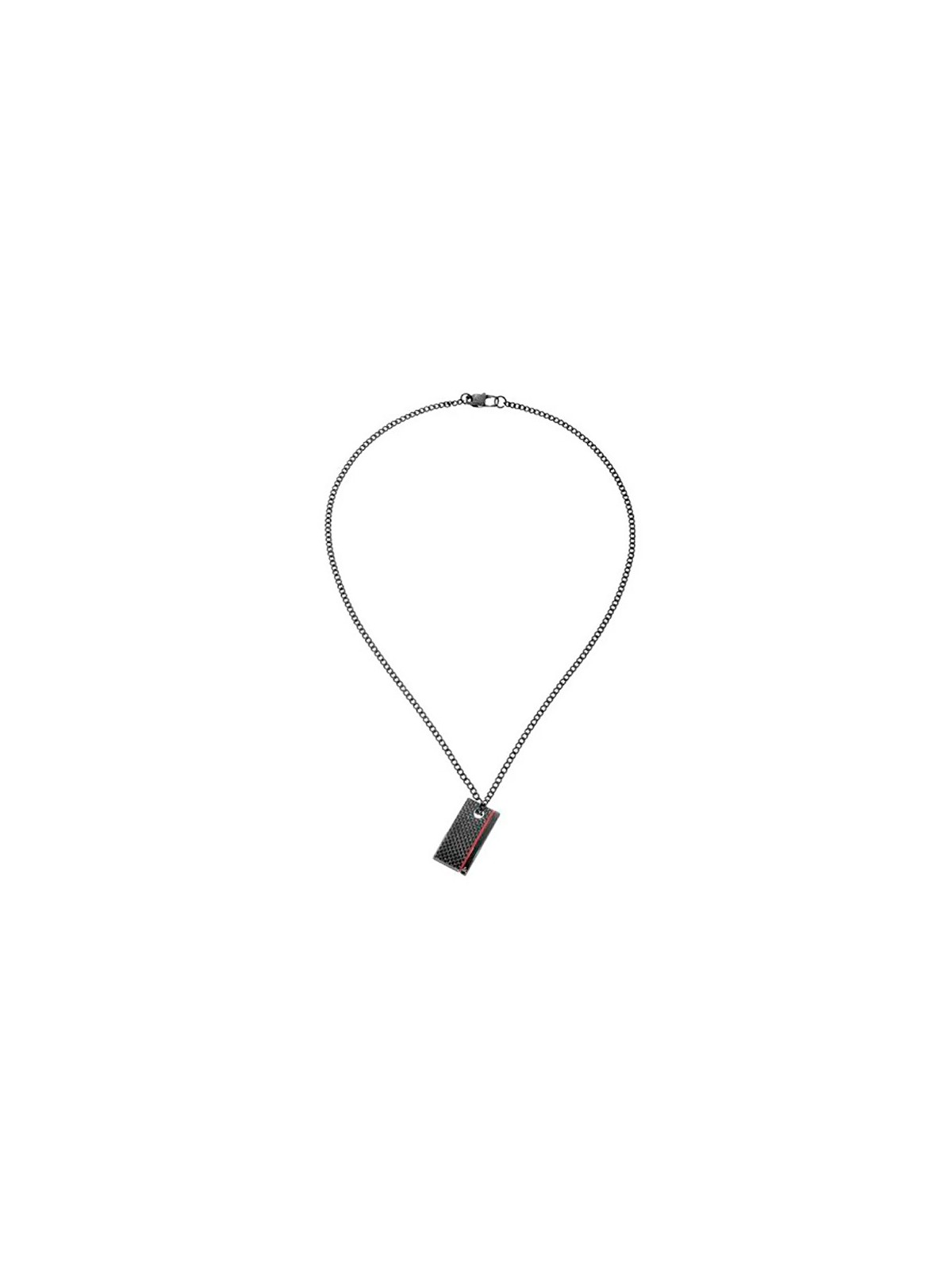 Guess Collana da uomo in acciaio con pendente in carbonio CMN80801 uomo