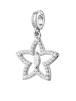 Rosato Ciondolo a stella in argento con zirconi cubici Storie RZ261R donna