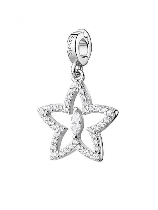 Rosato Ciondolo a stella in argento con zirconi cubici Storie RZ261R donna