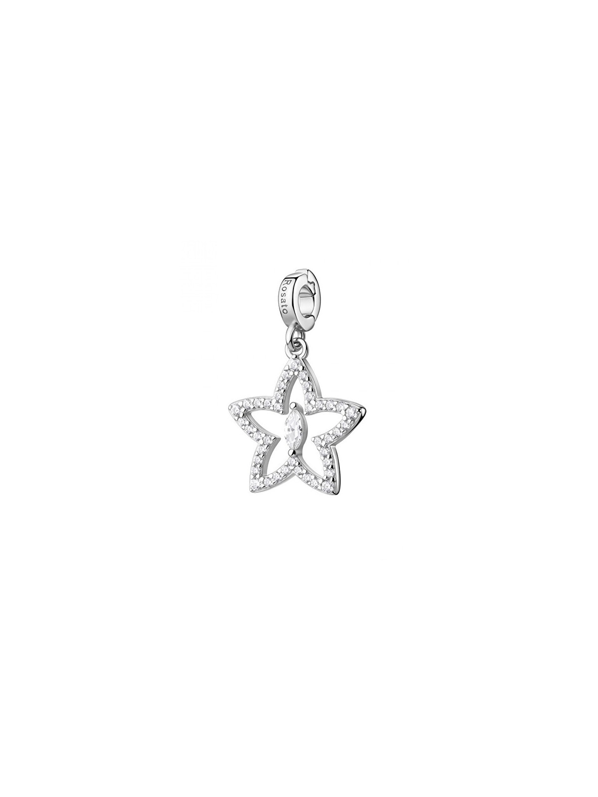 Rosato Ciondolo a stella in argento con zirconi cubici Storie RZ261R donna