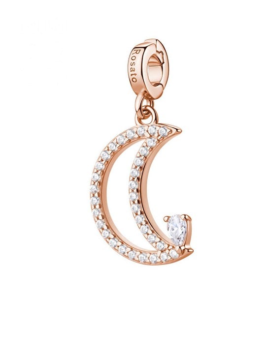 Rosato Ciondolo Luna placcato oro con zirconi cubici Story RZ262 donna
