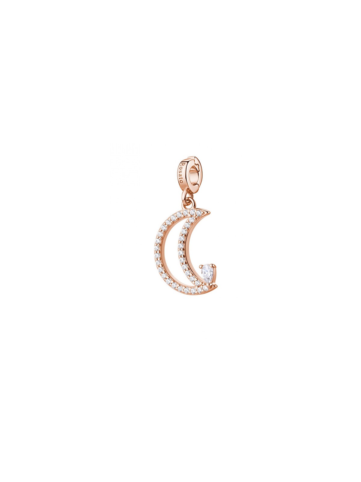 Rosato Ciondolo Luna placcato oro con zirconi cubici Story RZ262 donna