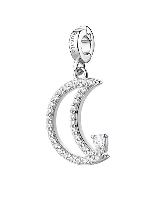 Rosato Ciondolo Luna in argento con zirconi cubici Storie RZ262R donna