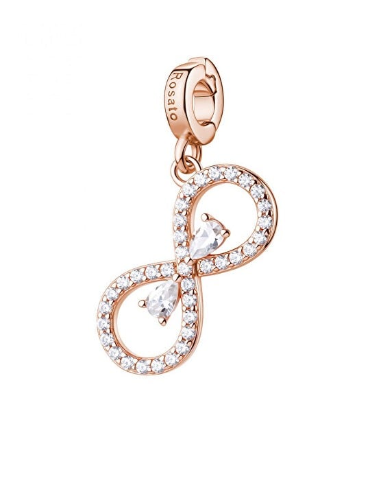 Rosato Ciondolo Infinity placcato oro con zirconi cubici Story RZ263 donna