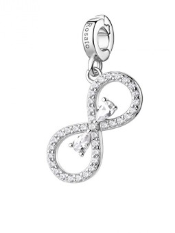 Rosato Ciondolo infinito in argento con zirconi cubici Storyie RZ263R donna