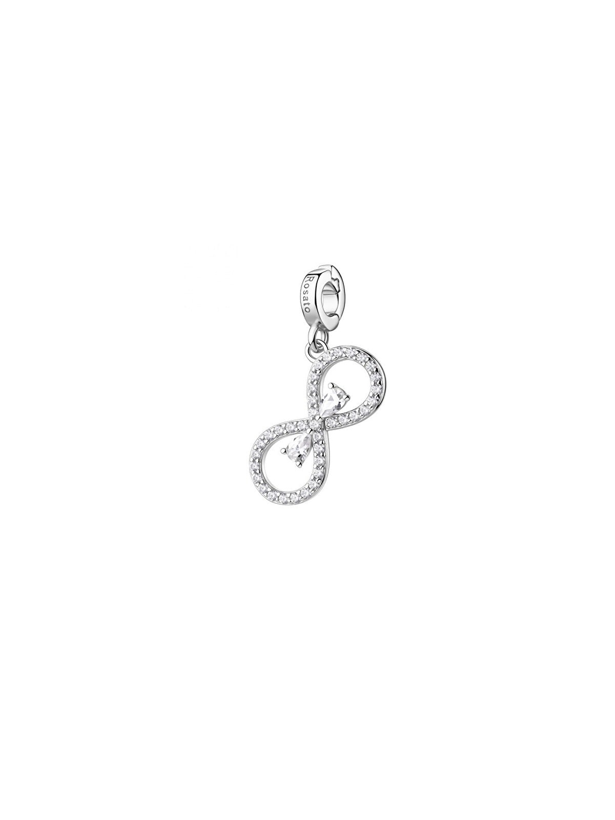 Rosato Ciondolo infinito in argento con zirconi cubici Storyie RZ263R donna