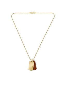 Hugo Boss Collana placcata oro con distintivi militari Devon 1580835 uomo