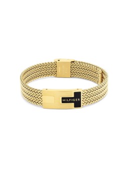 Tommy Hilfiger Bracciale da uomo placcato oro, maglia nautica 2790706 uomo
