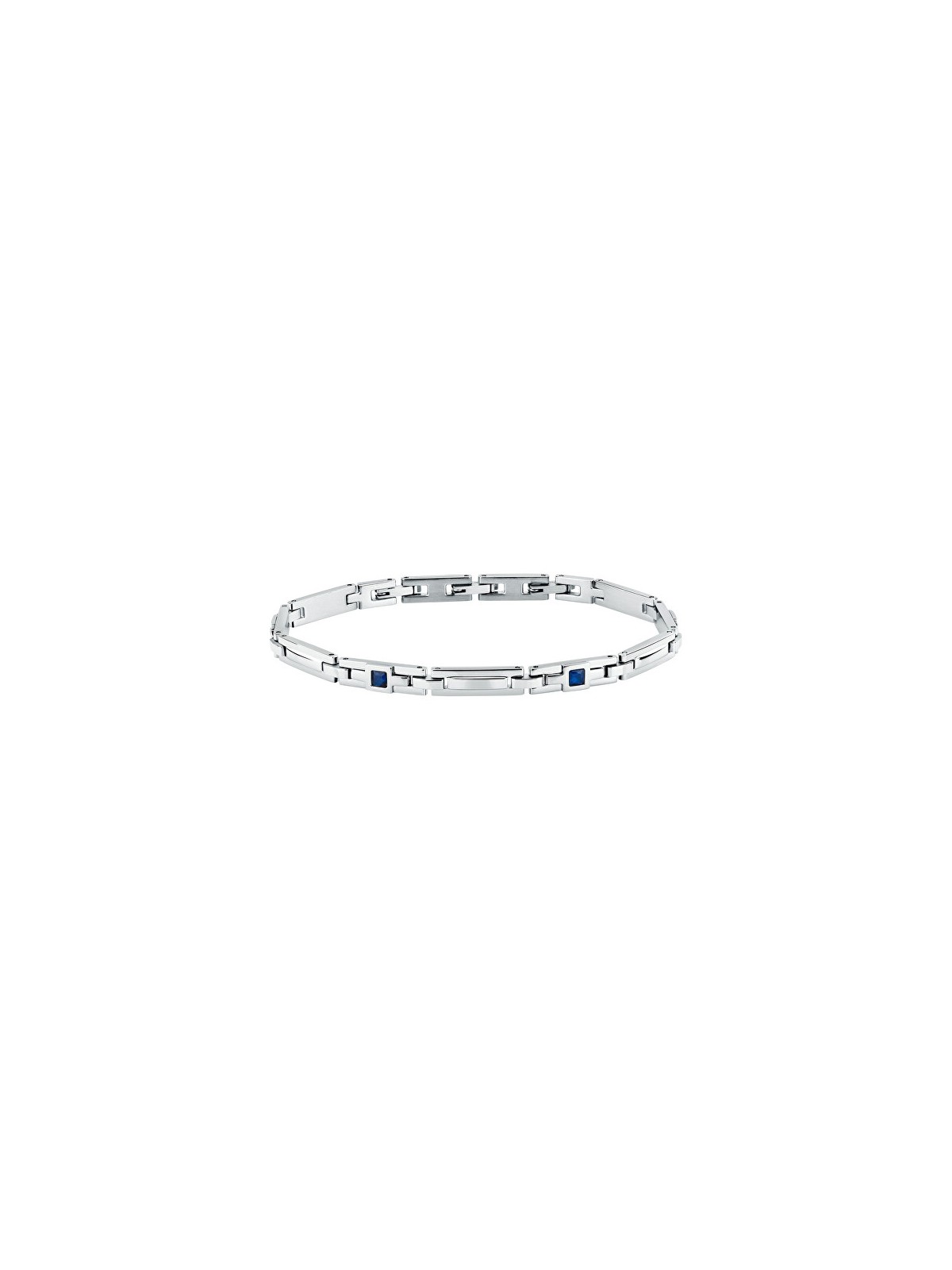 Morellato Elegante bracciale in acciaio con zirconi blu Motown SALS130 uomo