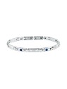Morellato Elegante bracciale in acciaio con zirconi blu Motown SALS130 uomo
