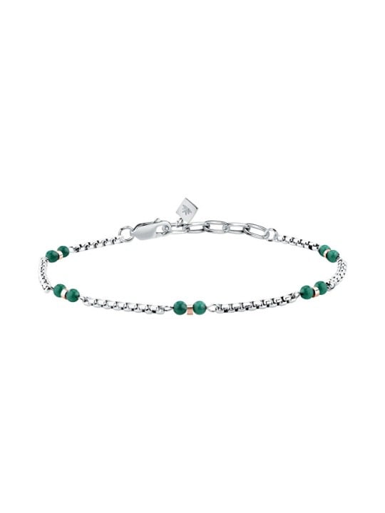 Morellato Bracciale da uomo bicolore con perline di quarzo Terra S1756 uomo