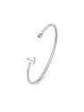S'Agapõ Bracciale aperto a tinta unita con la lettera L Click SCK223 donna