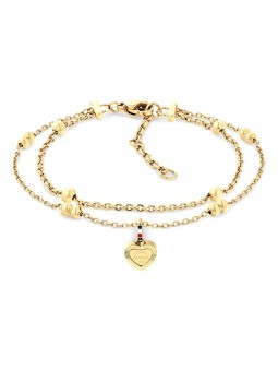 Tommy Hilfiger Elegante bracciale doppio placcato oro a strati 2781012 donna