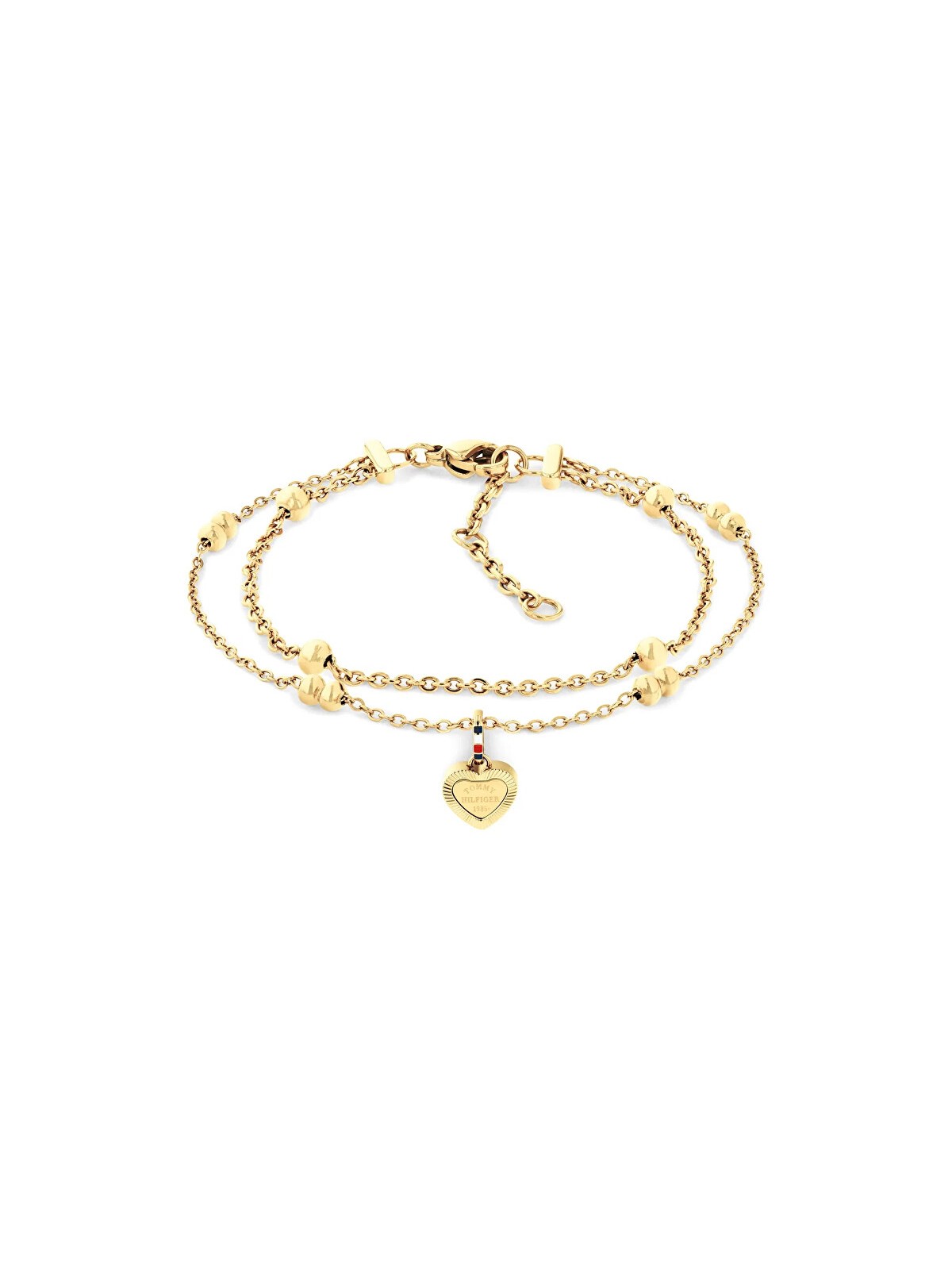 Tommy Hilfiger Elegante bracciale doppio placcato oro a strati 2781012 donna