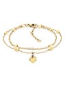 Tommy Hilfiger Elegante bracciale doppio placcato oro a strati 2781012 donna