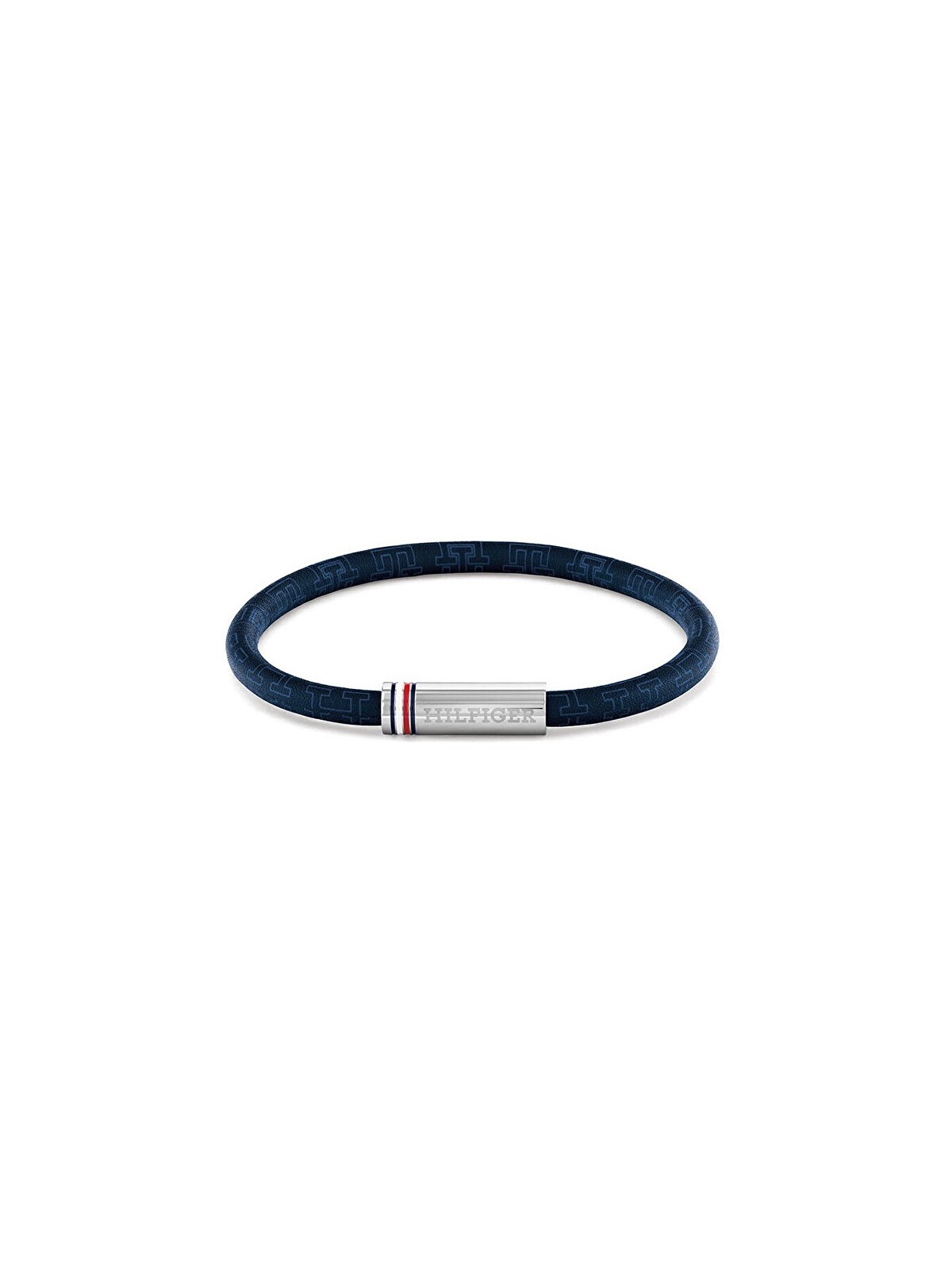 Tommy Hilfiger Bracciale da uomo blu in similpelle con cordino stampato 2790702 uomo
