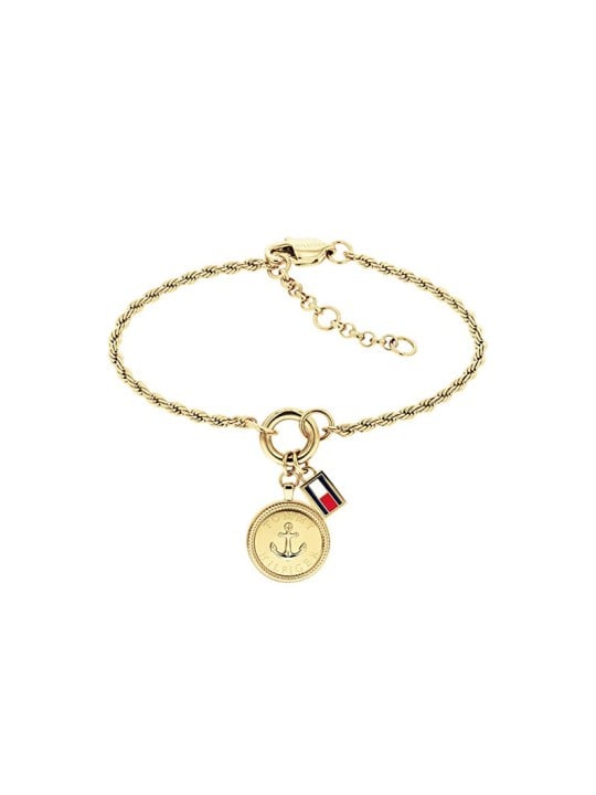 Tommy Hilfiger Bracciale di lusso placcato oro con ciondoli nautici 2781030 donna