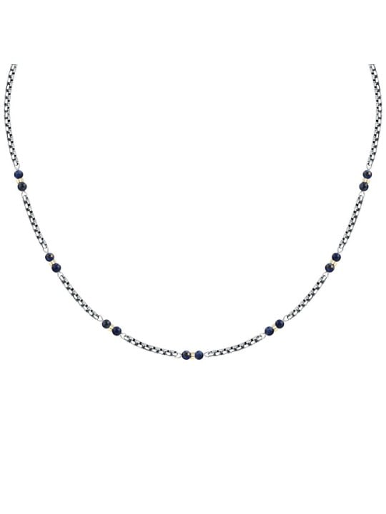 Morellato Collana da uomo bicolore con perle di lapislazzuli Terra S1752 uomo