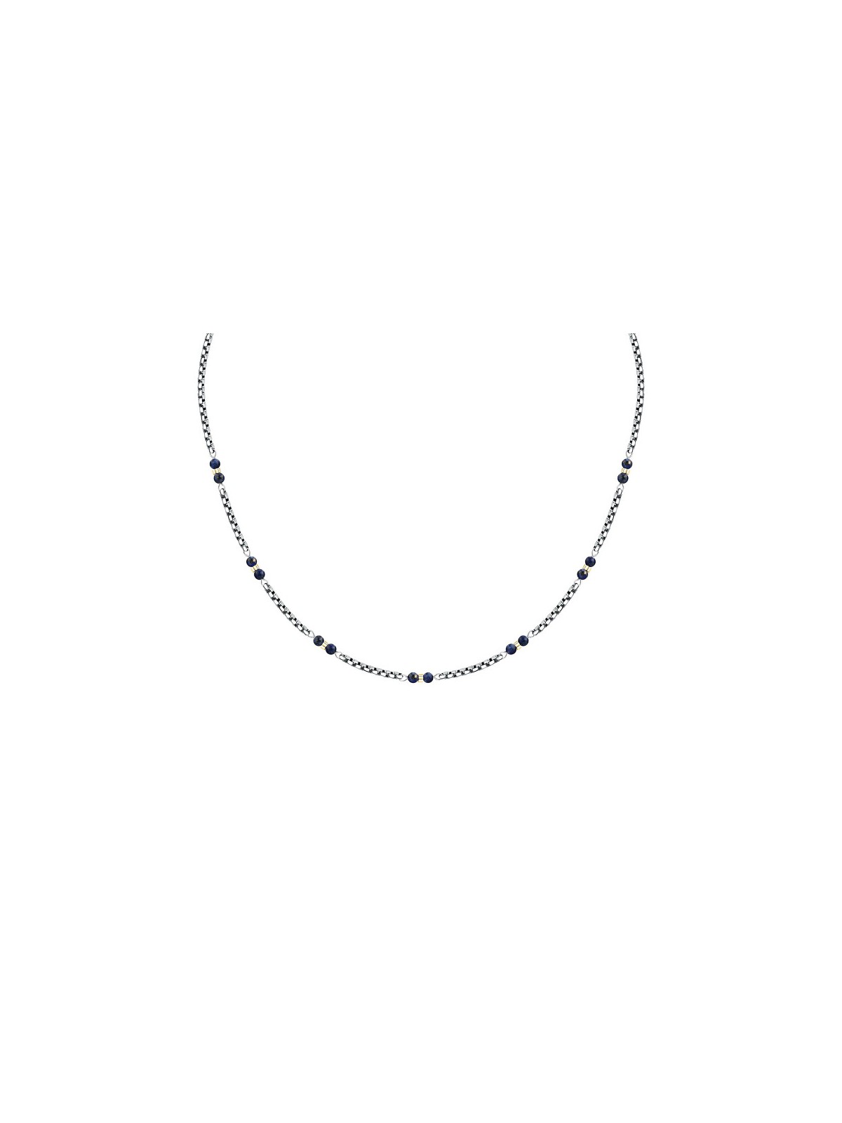 Morellato Collana da uomo bicolore con perle di lapislazzuli Terra S1752 uomo