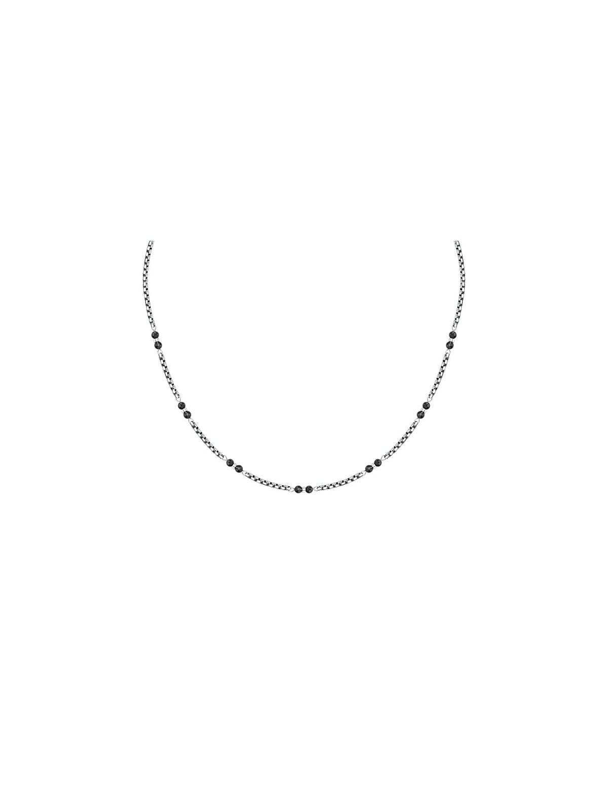 Morellato Collana da uomo bicolore con perle di onice Terra S1753 uomo