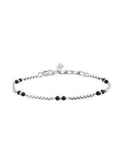 Morellato Bracciale da uomo in acciaio con perle di onice Terra S1754 uomo