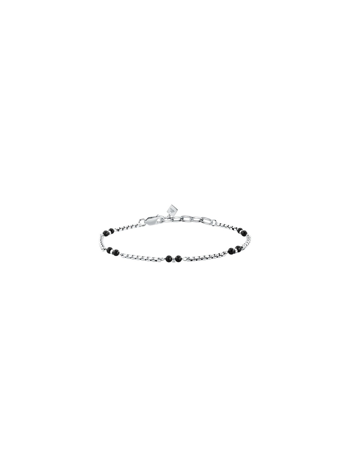 Morellato Bracciale da uomo in acciaio con perle di onice Terra S1754 uomo