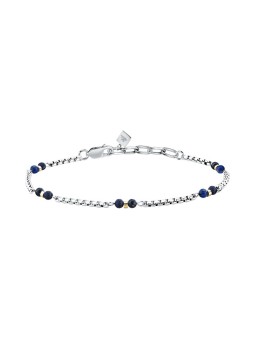 Morellato Bracciale da uomo bicolore con perle di lapislazzuli Terra S1755 uomo