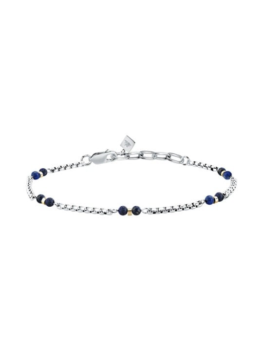 Morellato Bracciale da uomo bicolore con perle di lapislazzuli Terra S1755 uomo