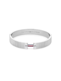 Tommy Hilfiger Elegante bracciale solido con cristalli e strisce 2781045 donna