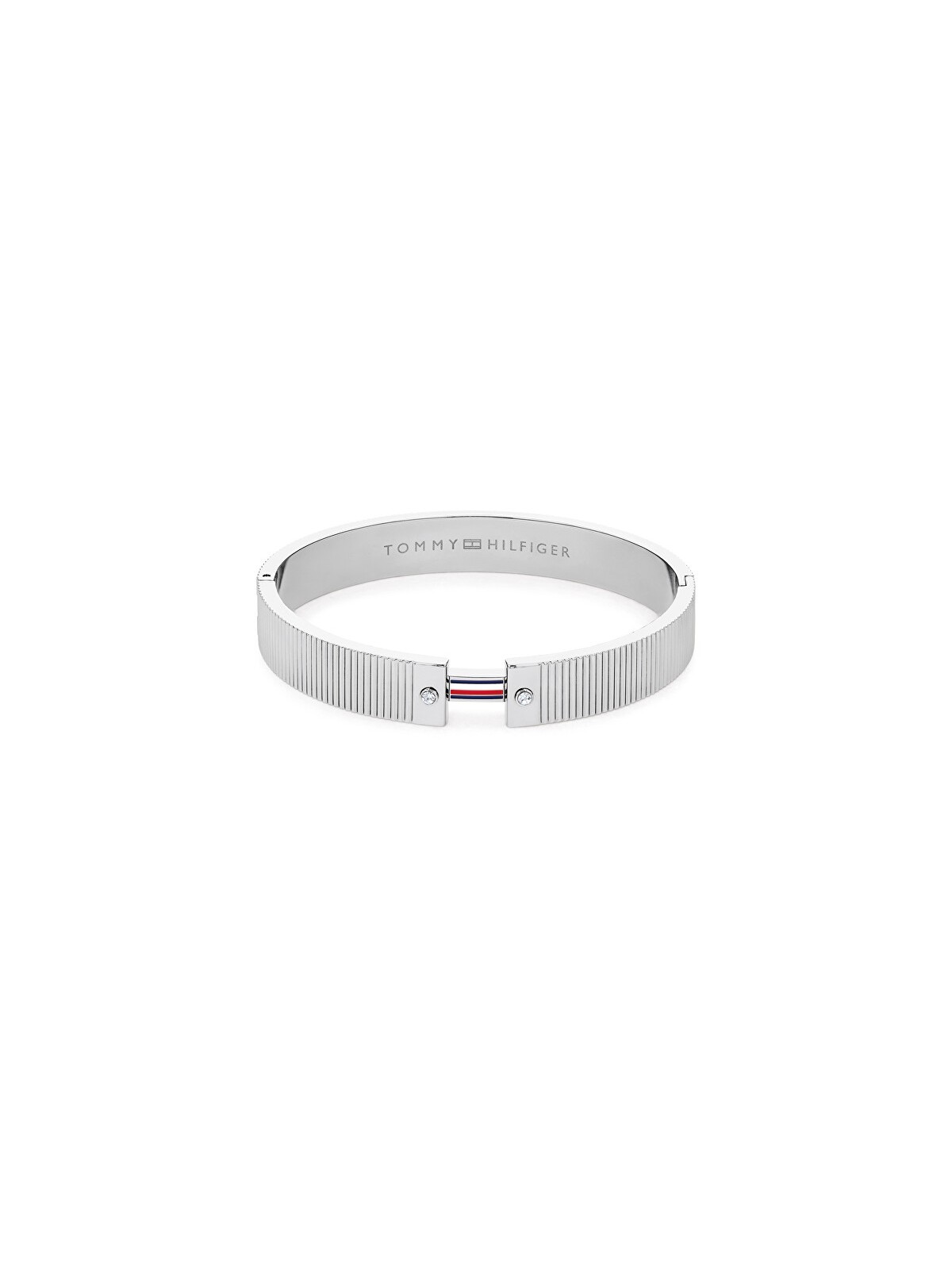 Tommy Hilfiger Elegante bracciale solido con cristalli e strisce 2781045 donna
