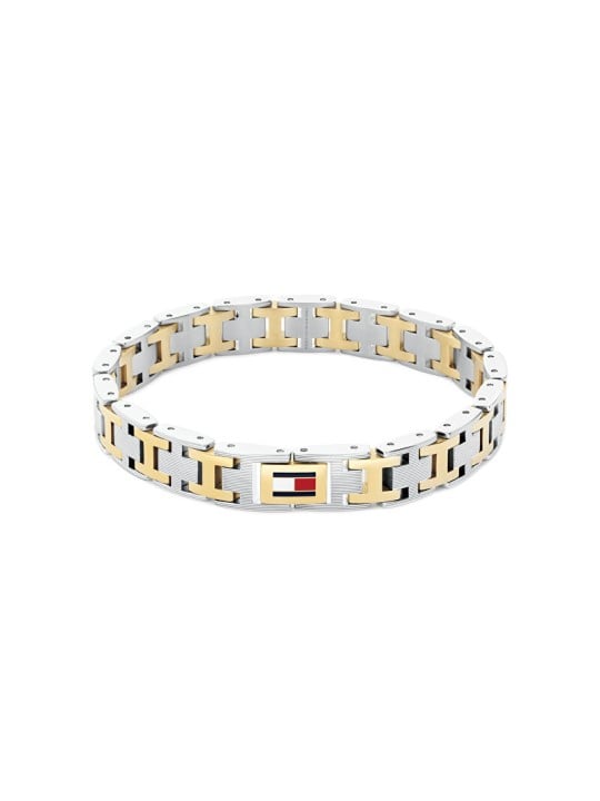 Tommy Hilfiger Bracciale da uomo in acciaio bicolore H-Link 2790683 uomo