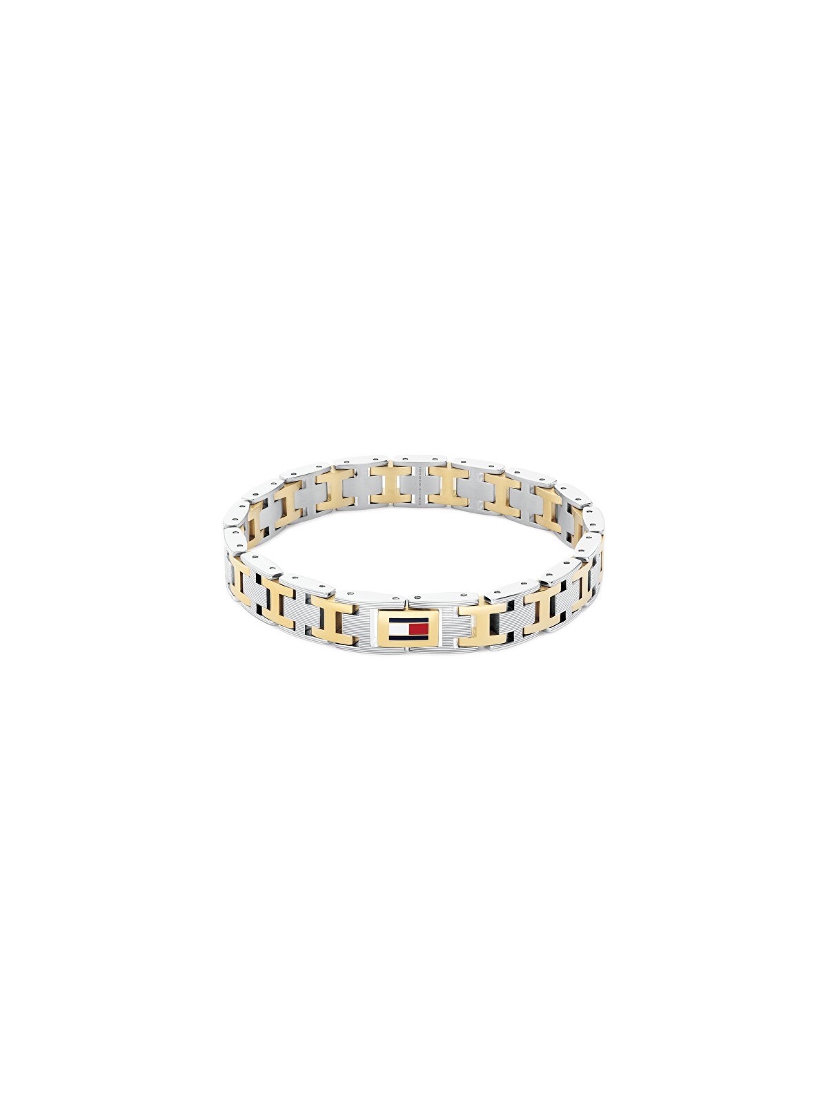 Tommy Hilfiger Bracciale da uomo in acciaio bicolore H-Link 2790683 uomo