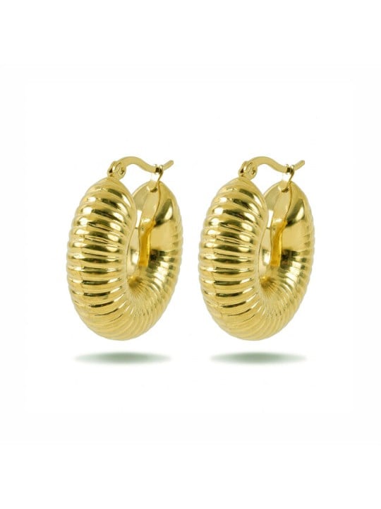 Marc Malone Anelli distintivi in acciaio placcato oro MCE24035G donna