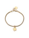 S'Agapõ Bracciale di lusso placcato oro con quadrifoglio Click SCK290 donna