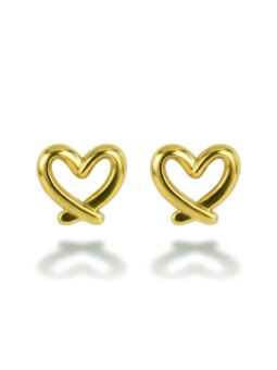 Emily Westwood Orecchini a forma di cuore placcati in oro Veloura EWE260780G donna