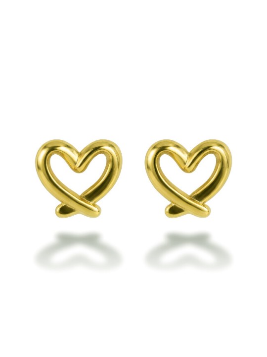 Emily Westwood Orecchini a forma di cuore placcati in oro Veloura EWE260780G donna