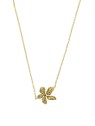 Victoria Walls Collana in acciaio placcato oro con fiore VWN260712G donna