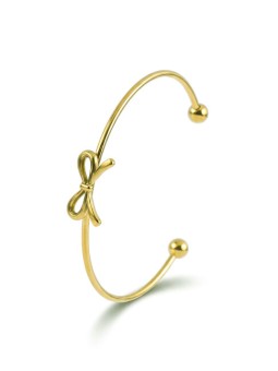 Emily Westwood Bracciale massiccio placcato oro con fiocco EWB260610G donna