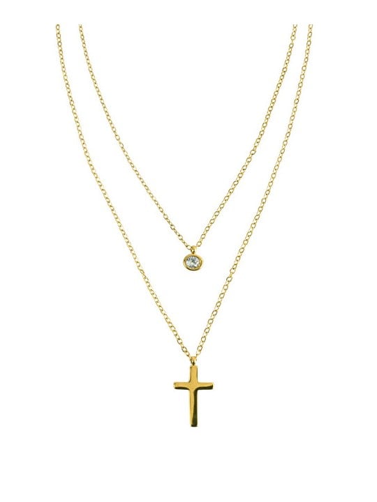 Marc Malone Collana a doppia croce Ginevra MCN260626G donna