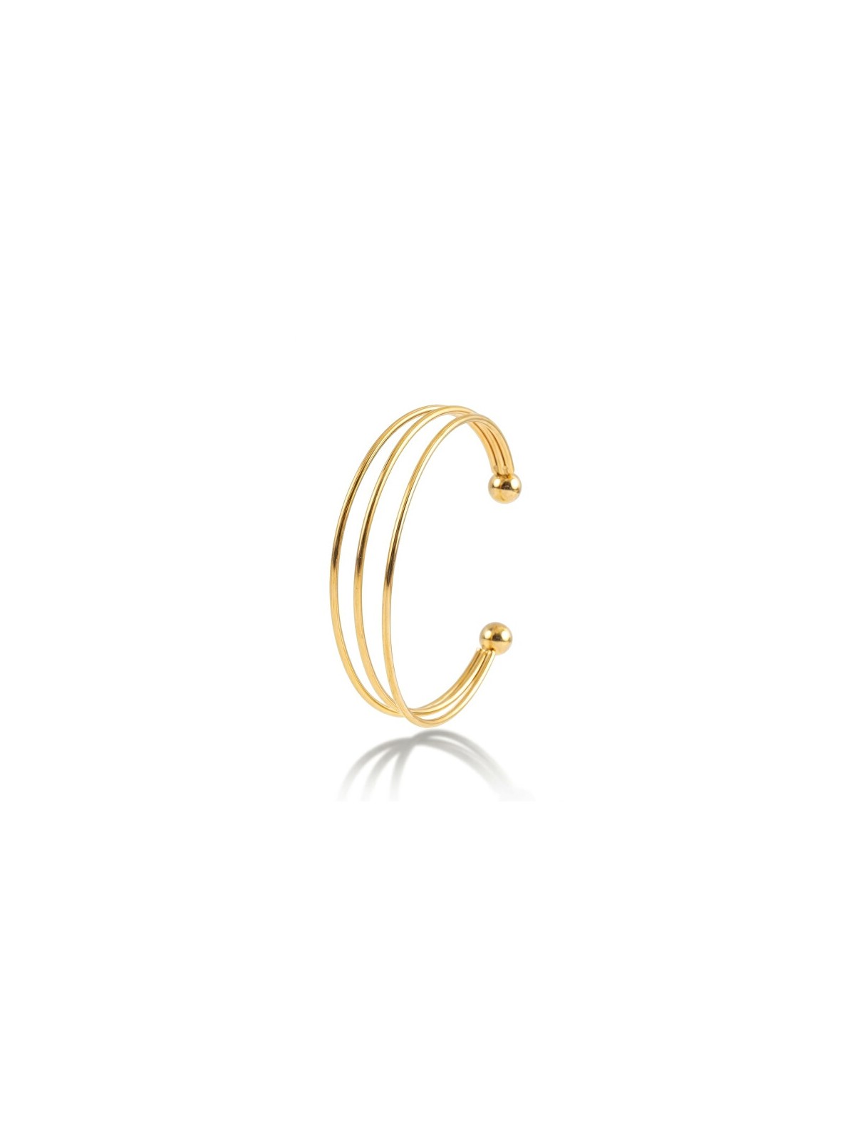 Marc Malone Elegante bracciale triplo in acciaio placcato oro MCB250414G donna