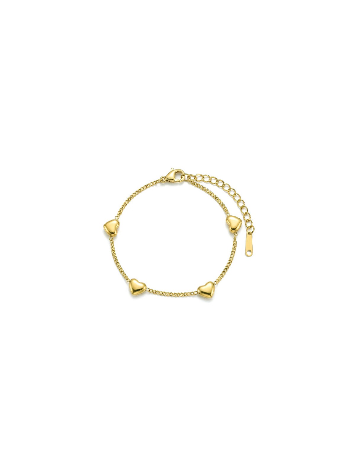 Victoria Walls Bracciale placcato oro con cuori Vaelisse Gold VWB260689G donna