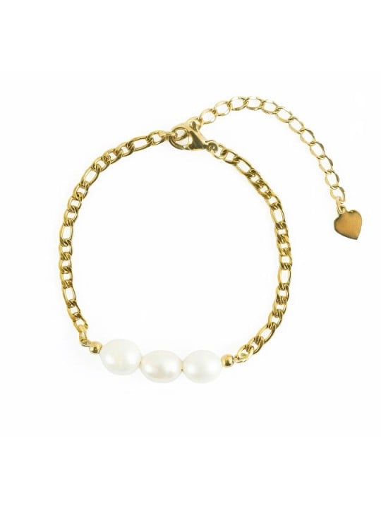 Victoria Walls Bracciale placcato oro con perle autentiche Orlisse Gold VWB260758G donna