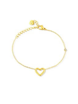 Vuch Bracciale a cuore placcato oro Arisca Gold donna