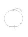 Emily Westwood Delicato bracciale in acciaio con croce EWB260608S donna